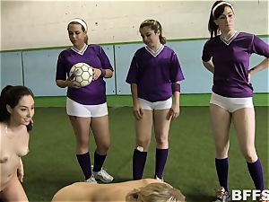 super-hot damsels football ends in sapphic gang activity