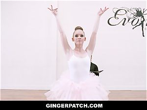 GingerPatch - red-haired Ballerina riding Judges meaty man rod