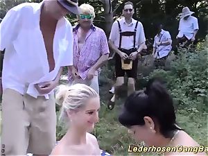 nasty german outdoor groupsex bang-out